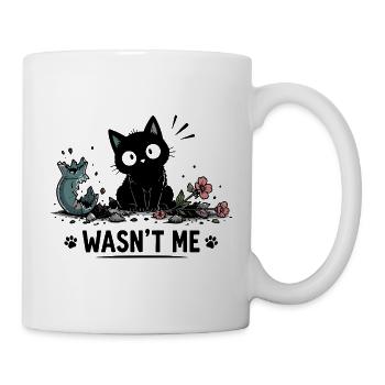 N’étais-je pas drôle chat noir avec cassé - Mug blanc - blanc - Droite