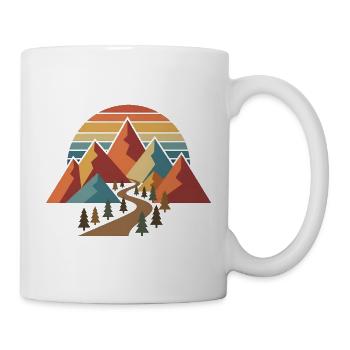 Retro Hiking Mountain Adventure Design - Mug - white - Right