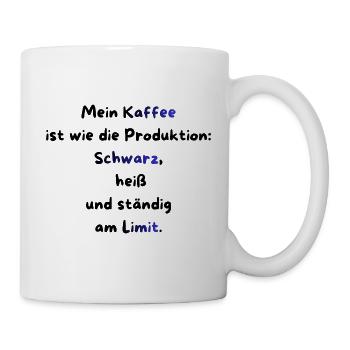 Instandhaltung T-Shirt Lustiges Geschenk Handwerk! - Tasse - Weiß - Rechts