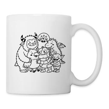 monstres mignons - Mug blanc - blanc - Droite