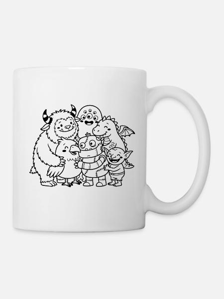 Monster niedlich - Tasse - Weiß