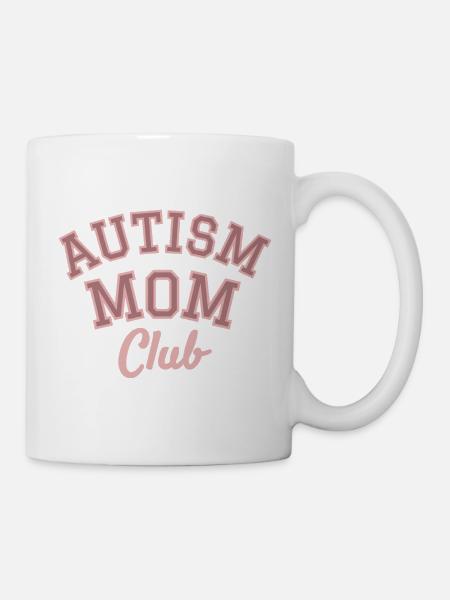 Autism Mom Club Retro Varsity Design - Mug - white