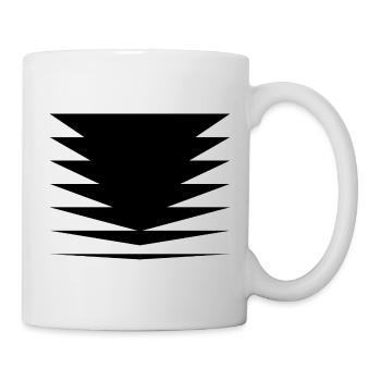 Design der schwarzen Dreiecke - Tasse - Weiß - Rechts