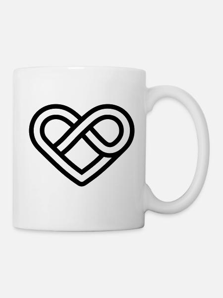 Unendliches Herz - Tasse - Weiß