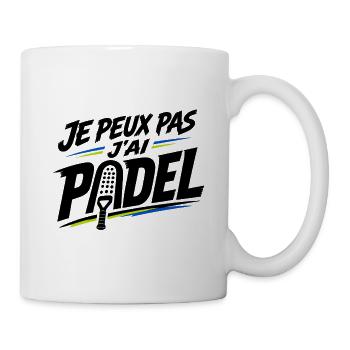 Je peux pas j’ai padel - Mug blanc - blanc - Droite