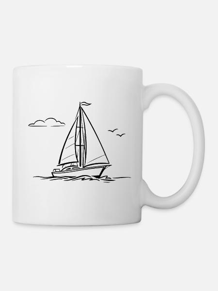 Segelboot - Tasse - Weiß