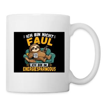 Ich bin im Energiesparmodus Faultier - Tasse - Weiß - Rechts