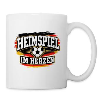 Heimspiel im Herzen Fussball Länderspiel - Tasse - Weiß - Rechts