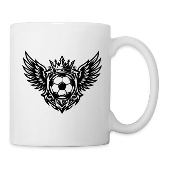 Fussball Wappen Krone Royal - Tasse - Weiß - Rechts