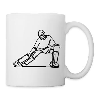 Gardien de but de hockey sur gazon - Mug blanc - blanc - Droite