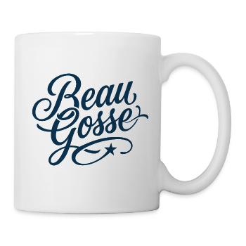 Beau Gosse Script Bleu - Mug blanc - blanc - Droite