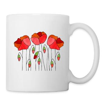 Fleur - Mug blanc - blanc - Droite