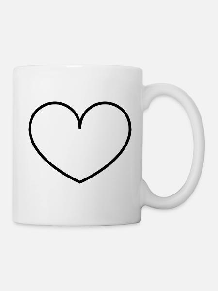 Herz - Tasse - Weiß