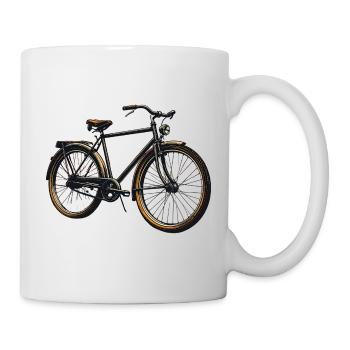 Retro Bicycle Night Picture - Mug - white - Right
