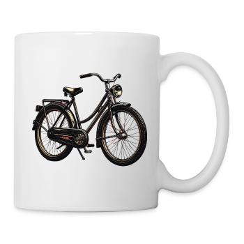 Vintage Bicycle Illustration City Bike - Mug - white - Right