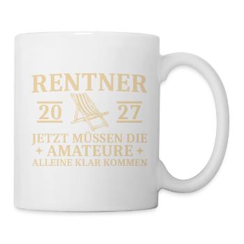 Rentner 2027 Abschiedsgeschenk Kollege Lustig - Tasse - Weiß - Rechts