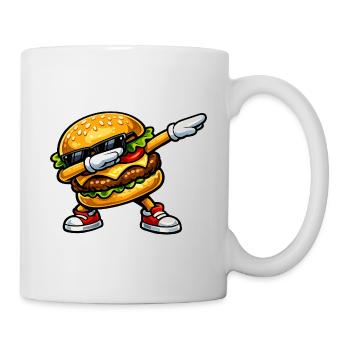 Dabbing Hamburger - Tasse - Weiß - Rechts