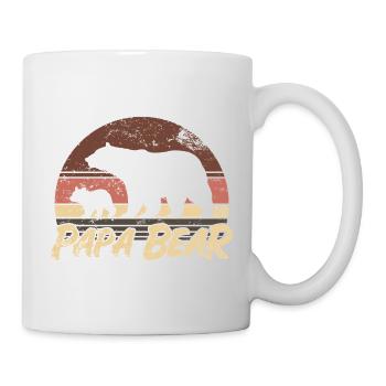 Papa Bear - Vater Vatertag Geschenk - Tasse - Weiß - Rechts