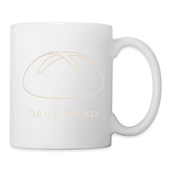 Daily Bread: Minimal Loaf Line Art - Mug - white - Right