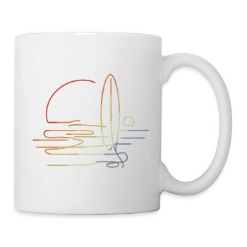 Surfen Vintage Look - Tasse - Weiß - Rechts