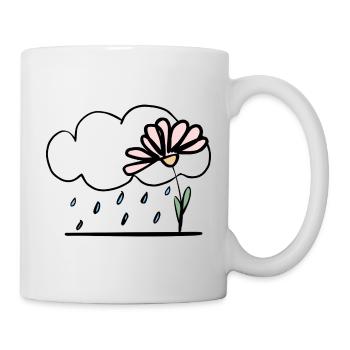 Flower in the rain - Mug - white - Right