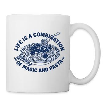 Pasta Teller Retro - Spaghetti Liebhaber - Tasse - Weiß - Rechts