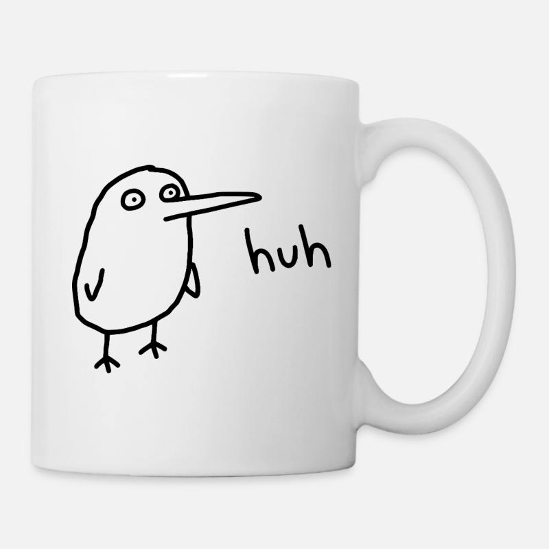 Huh Funny Confused Derpy Bird - Mug - white