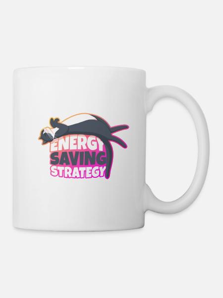 Energiesparstrategie Cat - Tasse - Weiß