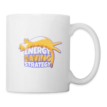 Energiesparstrategie-Maskottchen - Tasse - Weiß - Rechts