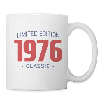 50 Jahre 1976 lustiges Humor-T-Shirt - Tasse - Weiß - Rechts