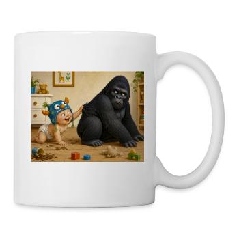 Gorilla and Baby Playful Duo - Mug - white - Right