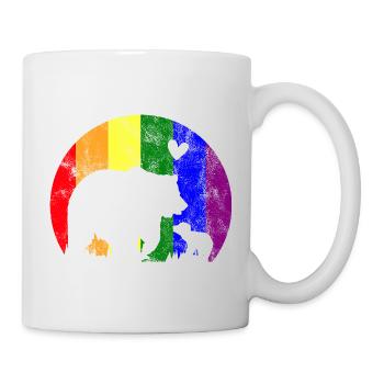 LGBT Gay Pride Stolze Mama Bär - Tasse - Weiß - Rechts
