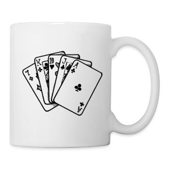 Jeux de cartes Casino - Illustration - Mug blanc - blanc - Droite