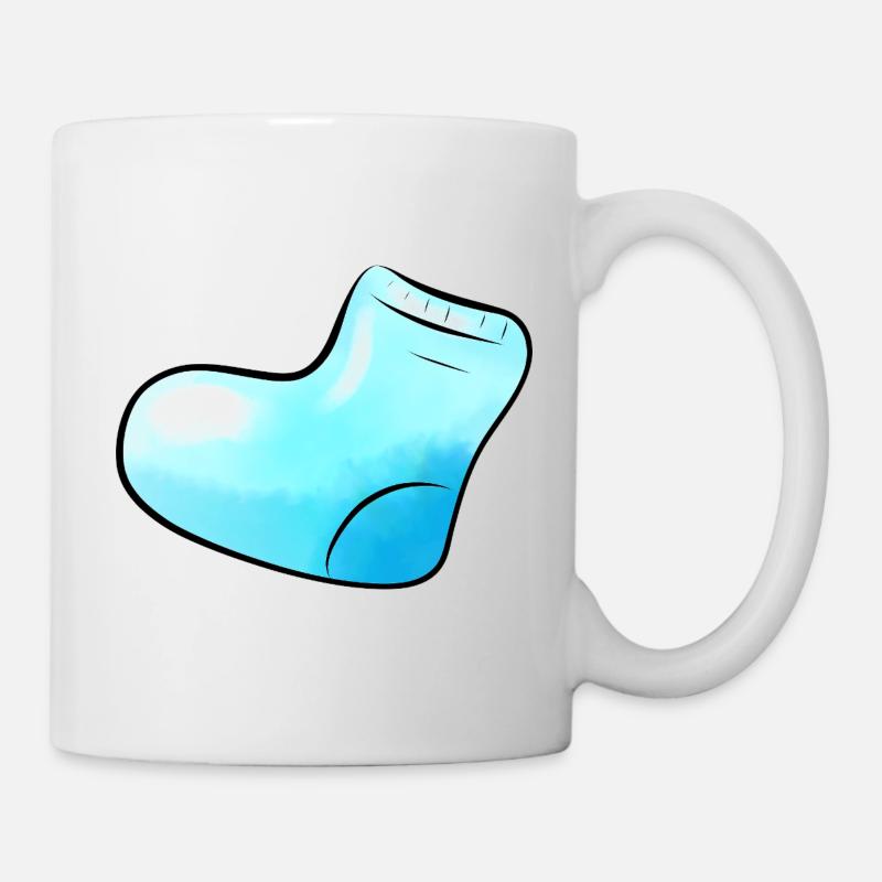 blue sock - Mug - white