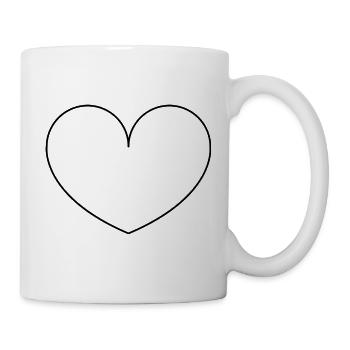 Heart Outline - Mug - white - Right