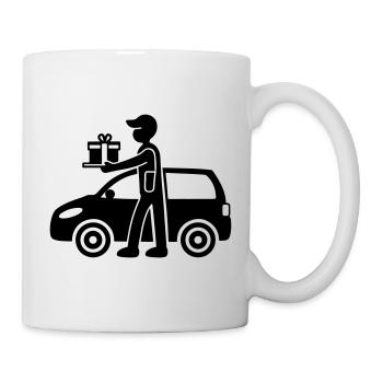 Paket Dienst Lieferung - Tasse - Weiß - Rechts