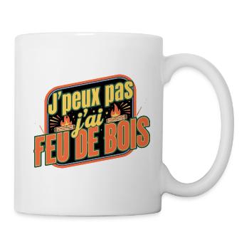 J'peux pas j'ai feu de bois - Mug blanc - blanc - Droite