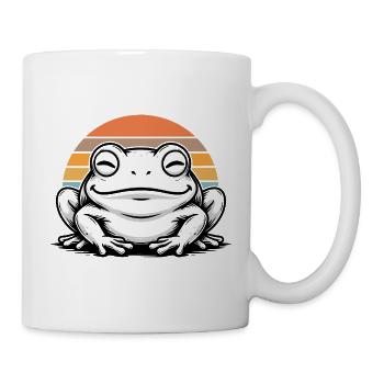Chapeau de cowboy grenouille Musique de guitare Amphibien Drôle - Mug blanc - blanc - Droite