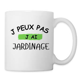 J peux pas j ai Jardinage - Mug blanc - blanc - Droite