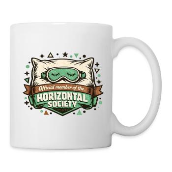 Offizielles Mitglied der Horizontal Society - Tasse - Weiß - Rechts