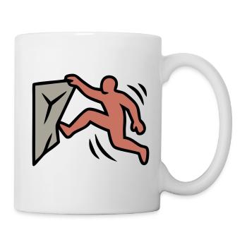 Boulderer Jump Climbing Bouldering Sports - Mug - white - Right