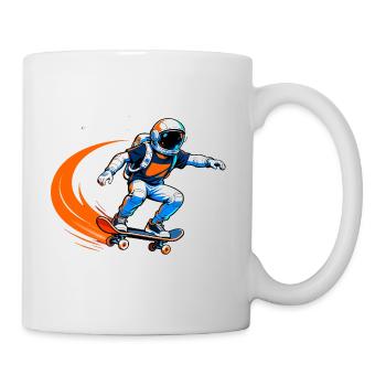 Astronaut Skateboard in Space - Mug - white - Right