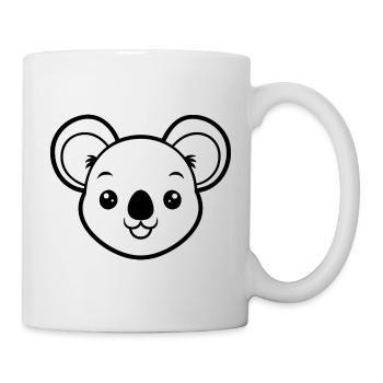 Koala-Gesicht - Tasse - Weiß - Rechts