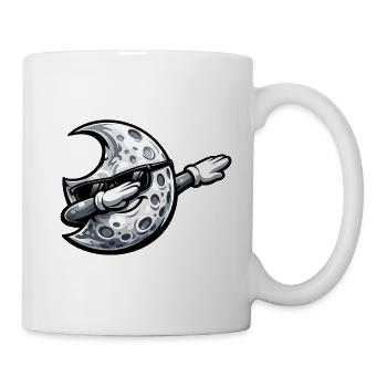Dabbing Mond Moon Weltall Space Design - Mug - white - Right