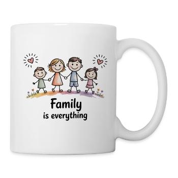 La famille, c’est tout - Mug blanc - blanc - Droite