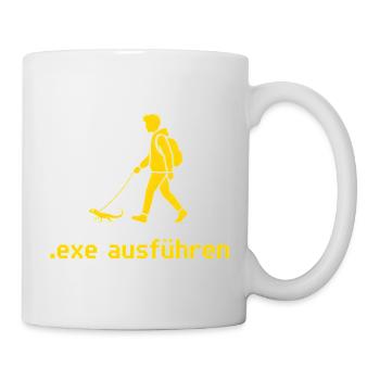 Nerd Witz Entwickler Humor exe ausführen Coder - Tasse - Weiß - Rechts