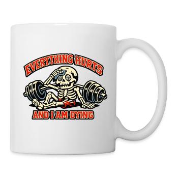 Tout fait mal Levée de squelette - Mug blanc - blanc - Droite
