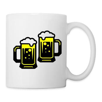 Bier Prost Symbol - Tasse - Weiß - Rechts