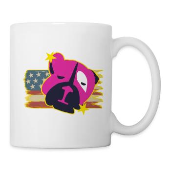 L’Amérique avec un bouledogue - Mug blanc - blanc - Droite