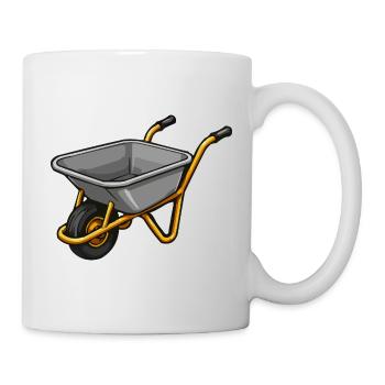 Garten Schubwagen Cartoon - Tasse - Weiß - Rechts